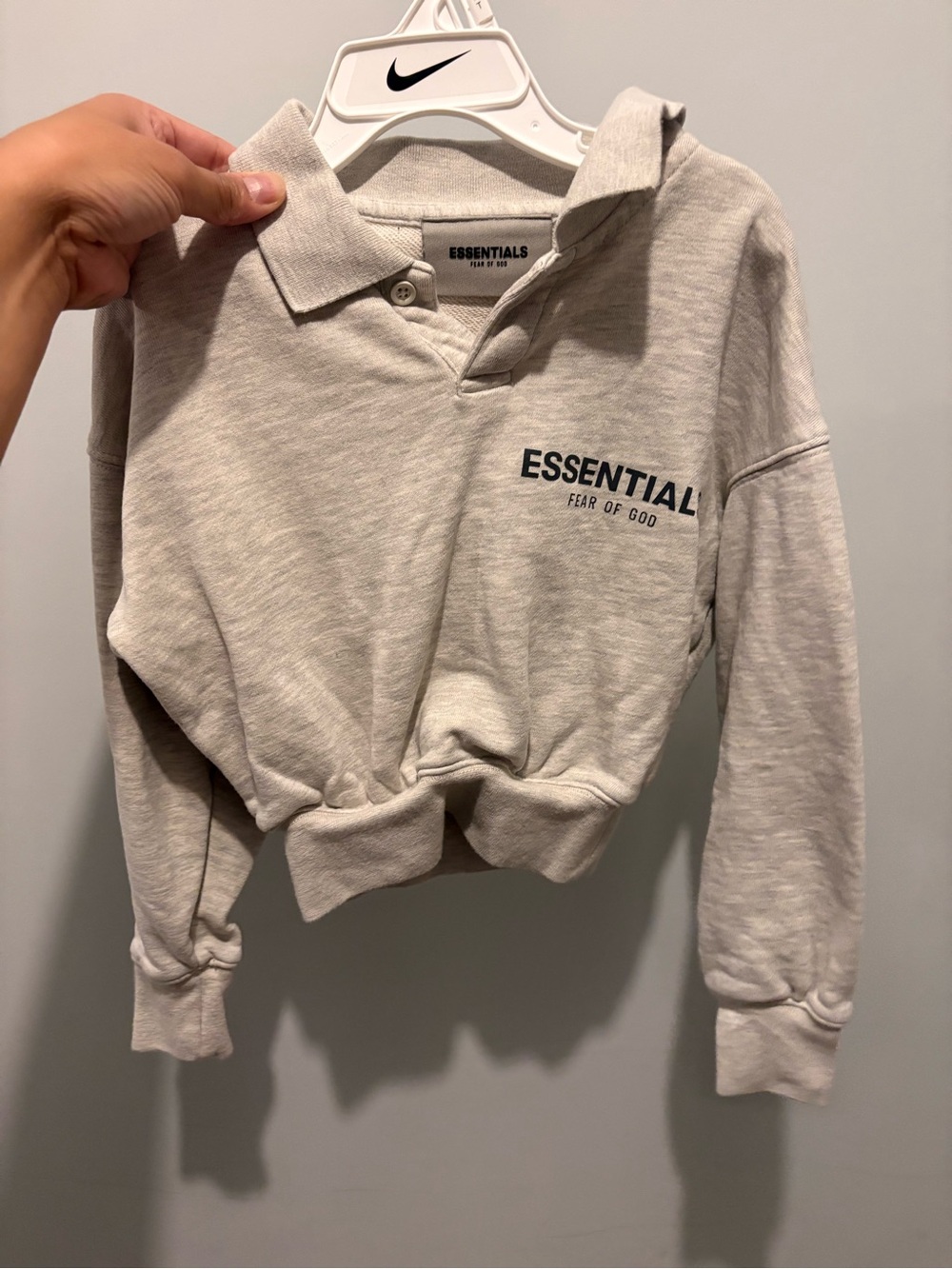 Toddler 2t-3t Fear of God Essentials Light Gray Polo Sweatshirt